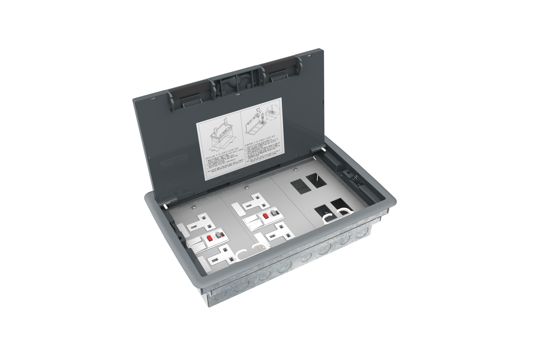 20A Series Floor Box (Separate Box Bases)